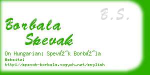 borbala spevak business card